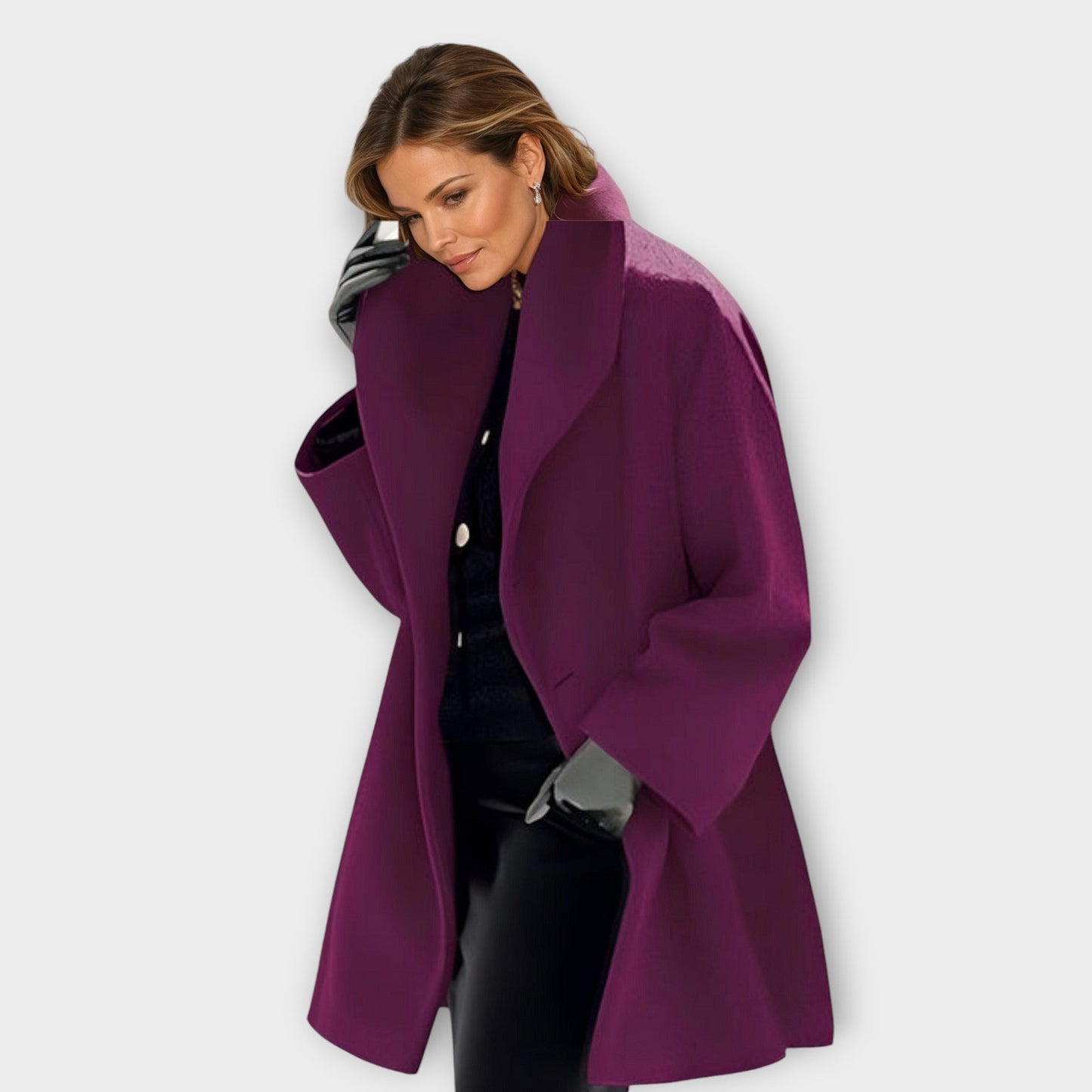Damen Wintermantel Oversized Modern Schnitt Lang