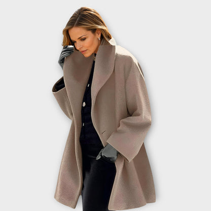 Damen Wintermantel Oversized Modern Schnitt Lang