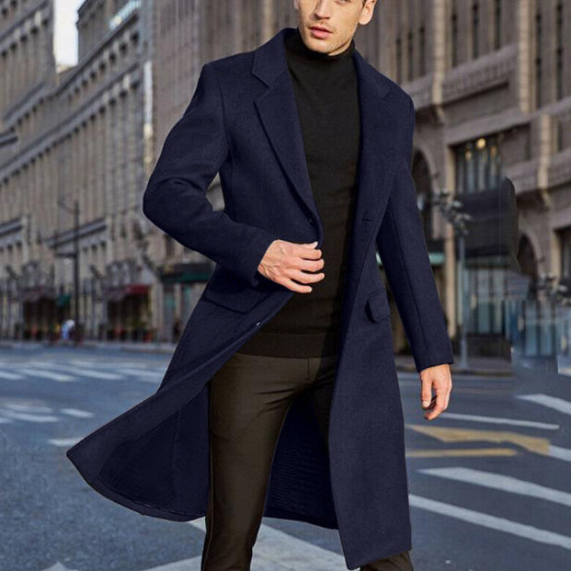 Herren Wintermantel Warm Elegant Schwarz - BerlinGlamour