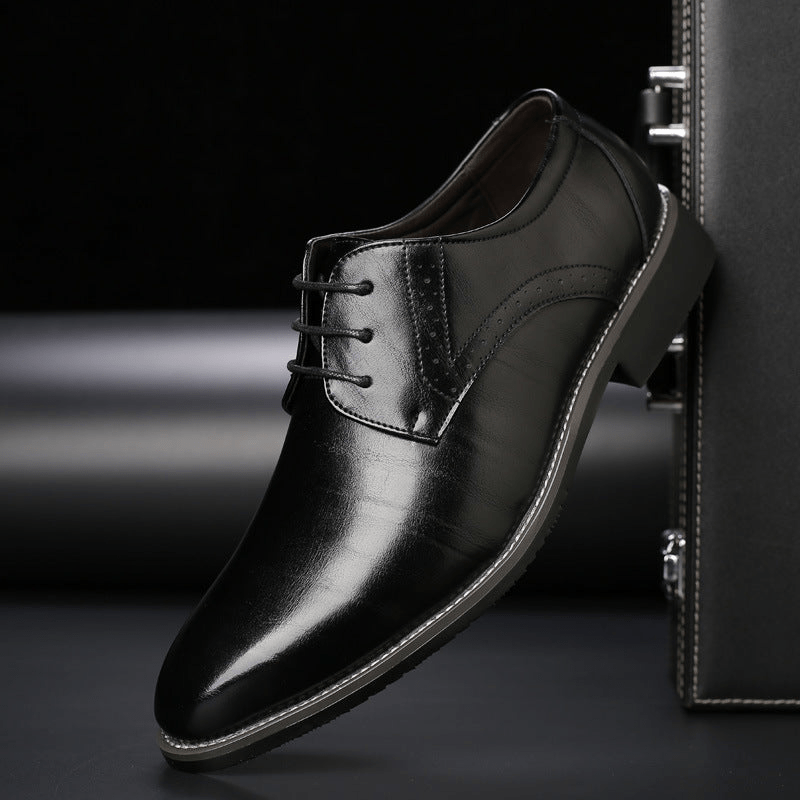 Herren Schnürschuhe mit Brogue Details Elegantes Leder - BerlinGlamour