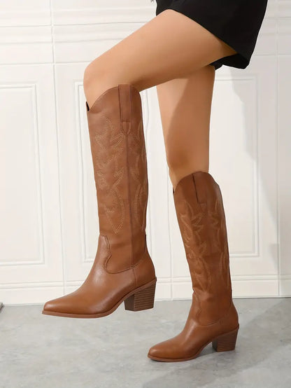 Western Stiefel Bestickt Cowboy Style Größe 36-42