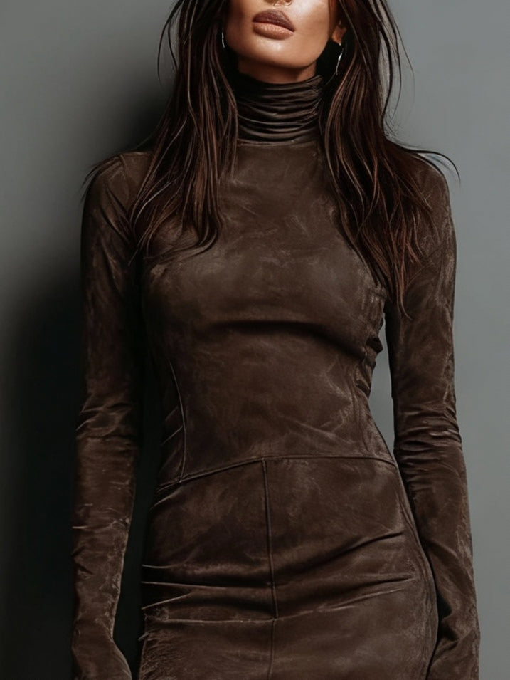 Lederjacke Damen Mini Ledermantel Stehkragen Tailliert
