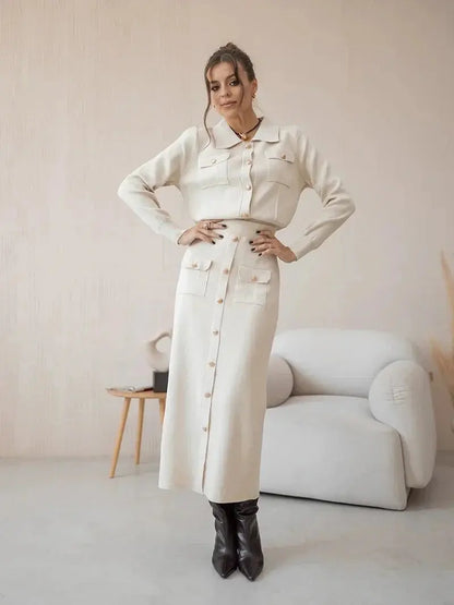 Damen Blazer Set Elegant Business Anzug - BerlinGlamour