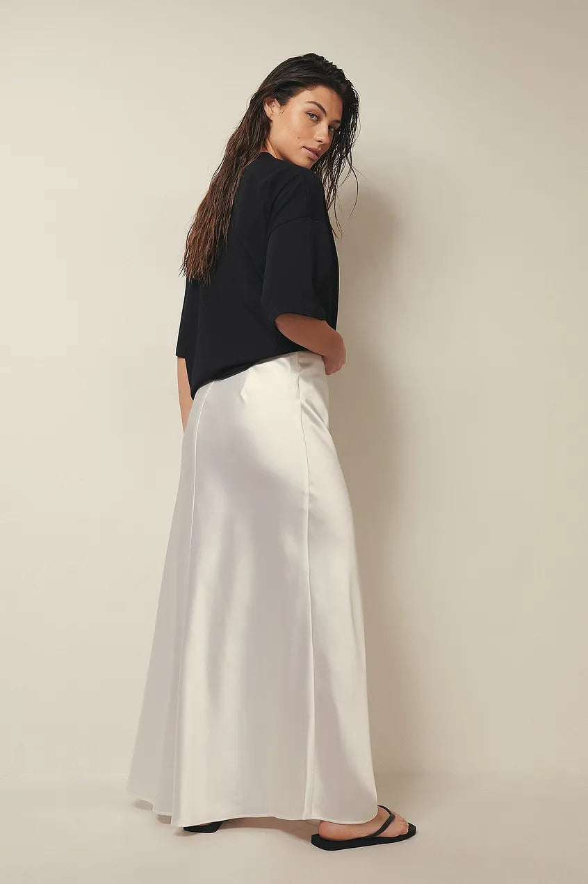 Satin Rock Hochwertig Mit Hoher Taille Damen