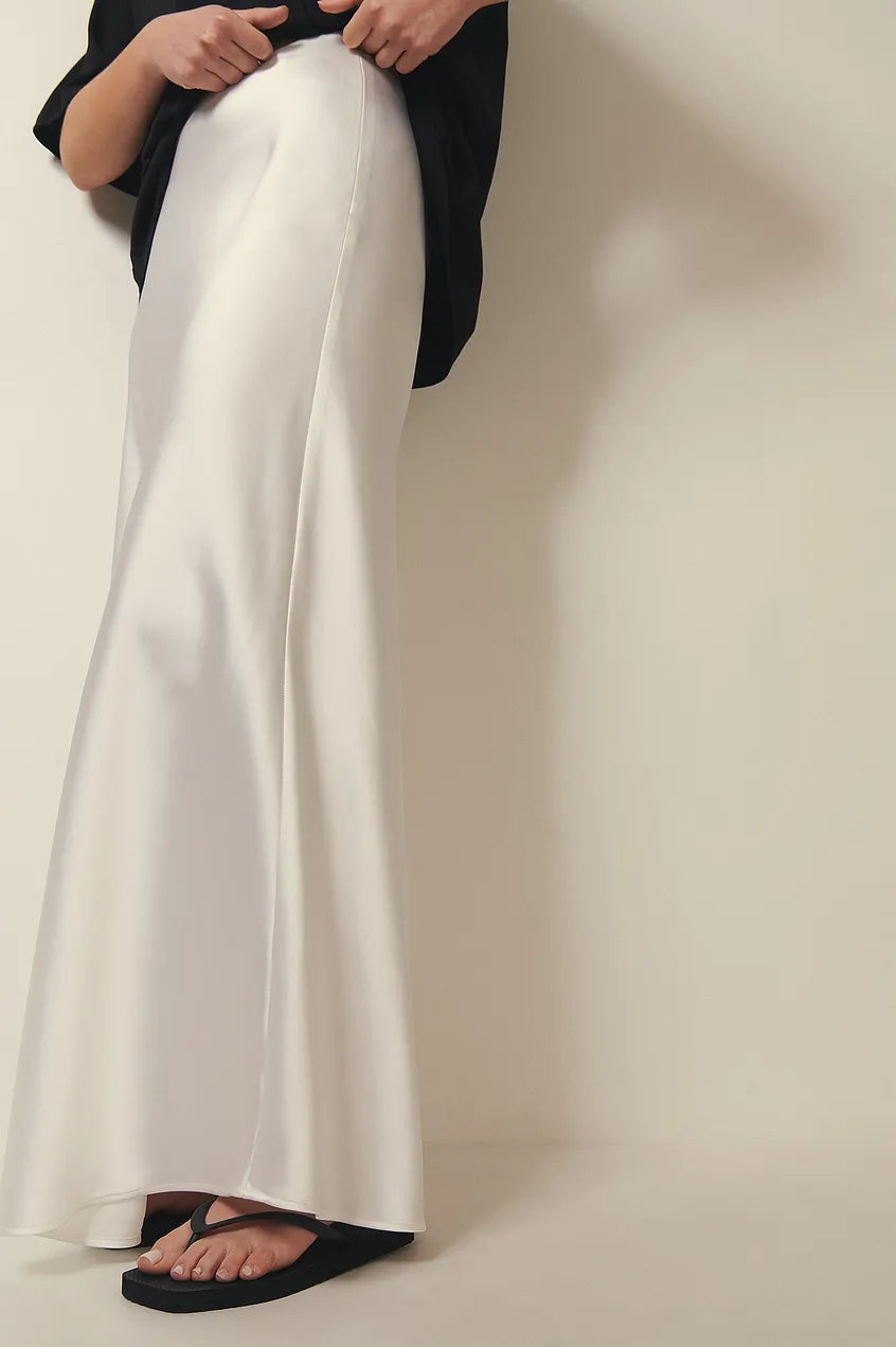 Satin Rock Hochwertig Mit Hoher Taille Damen