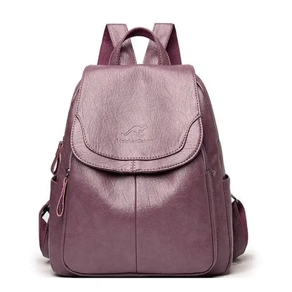 Maya| Anti-Diebstahl Rucksack aus Leder Zendoo.de