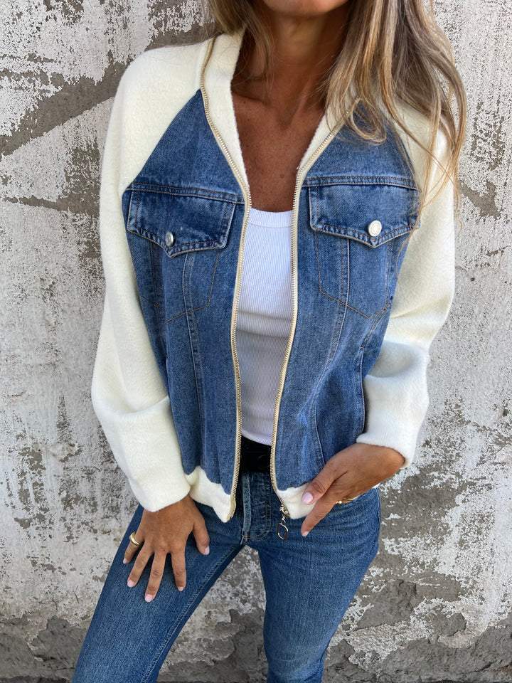 Damenjacke Leichtgewicht Komfortable Jeansjacke Modern - BerlinGlamour