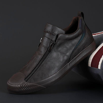 Herren Lederschuhe Elegante Schwarz Poliert