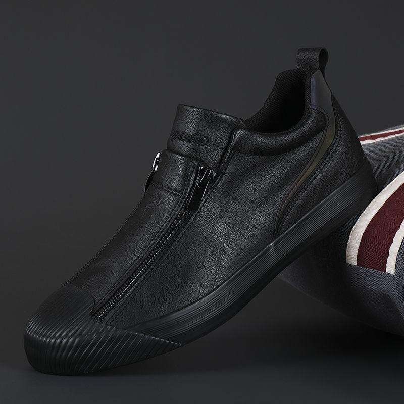 Herren Lederschuhe Elegante Schwarz Poliert