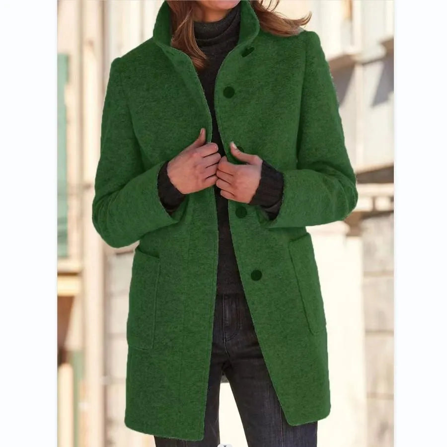 Elegante Wolljacke Damen Klassisch Warm
