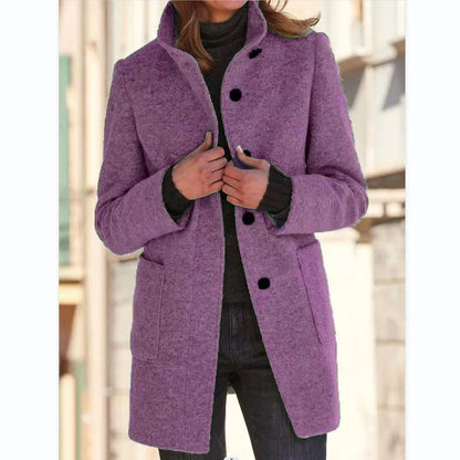 Elegante Wolljacke Damen Klassisch Warm - BerlinGlamour