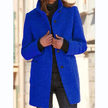 Elegante Wolljacke Damen Klassisch Warm