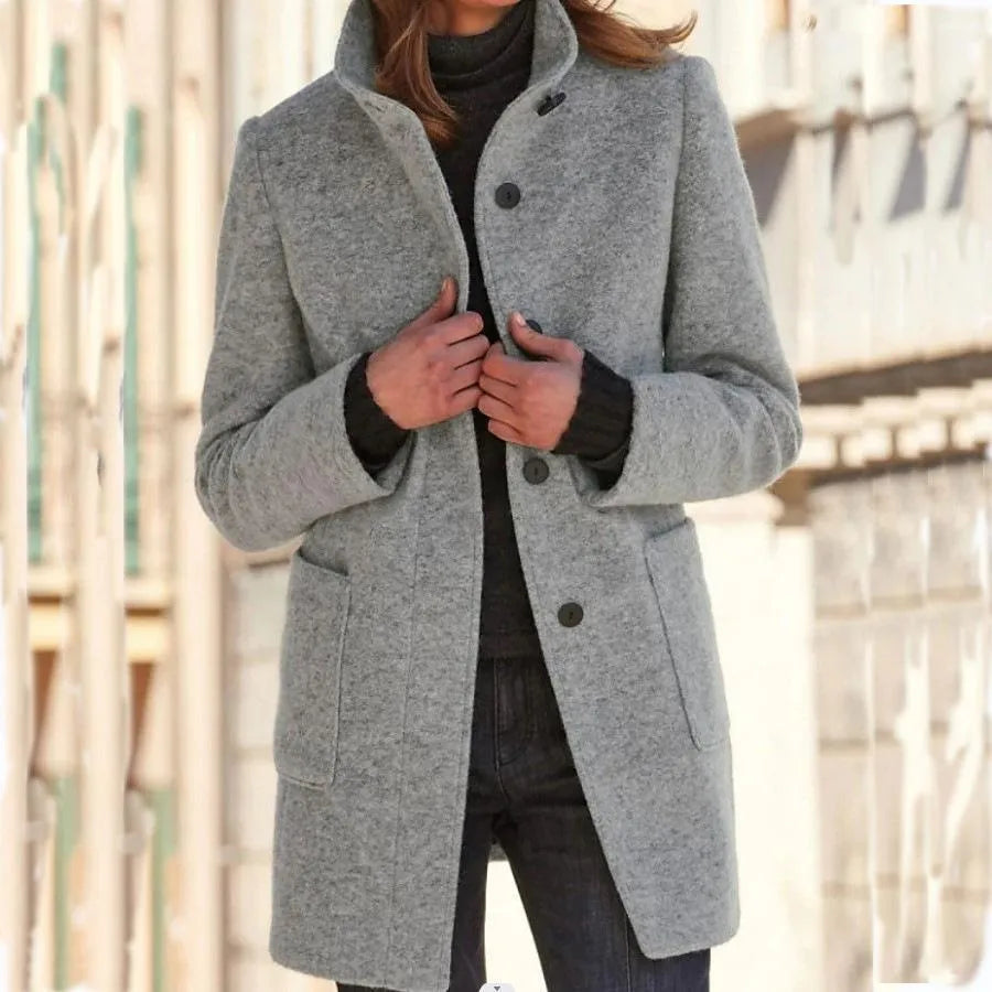 Elegante Wolljacke Damen Klassisch Warm