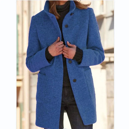 Elegante Wolljacke Damen Klassisch Warm