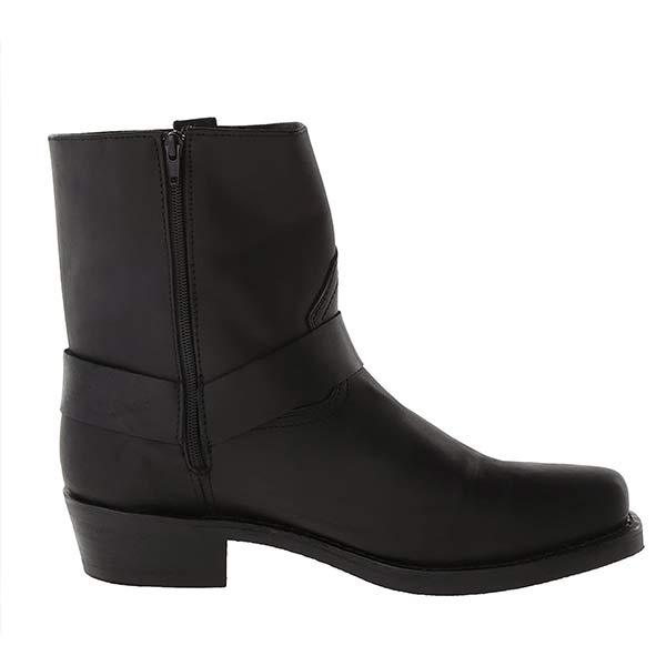 Damen Lederstiefel Bikerstil Mid Cut Harness Details