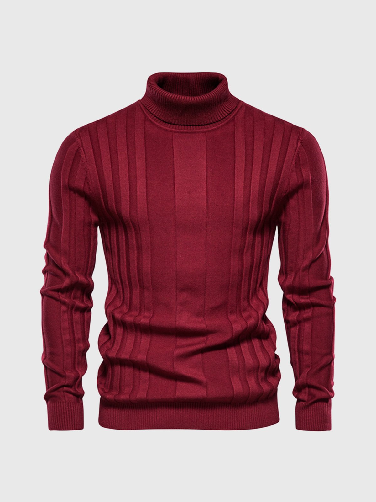 Herren Rollkragenpullover Gestreift Wollig Warm