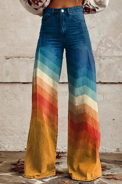 Retro Schlaghose Damen Trendy Hosen Modern