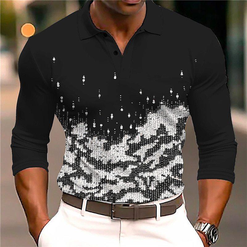BerlinGlamour | Luxus Pailletten Polo Shirt Stylisches Freizeit Slim Fit All Season Top → BerlinGlamour Luxus Polo Shirt Stylisch Freizeit Slim Fit Für Alle Jahreszeiten