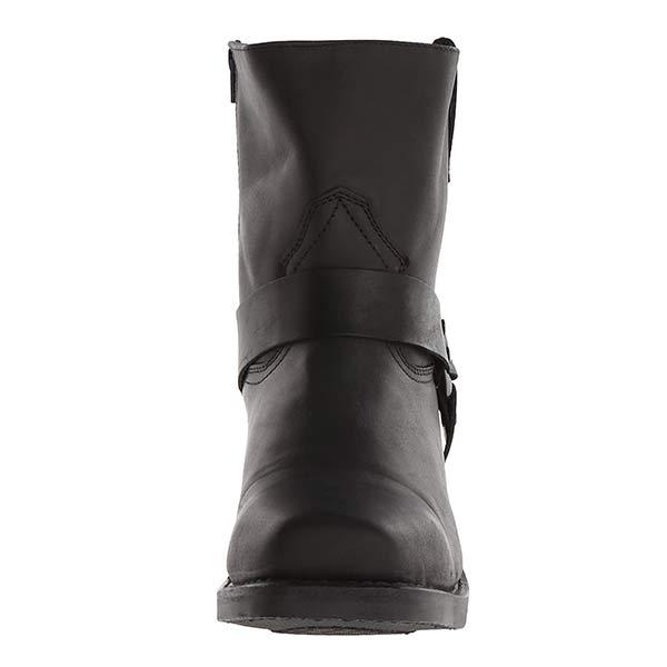 Herren Lederstiefel Robust Biker Boots mit hohem Absatz
