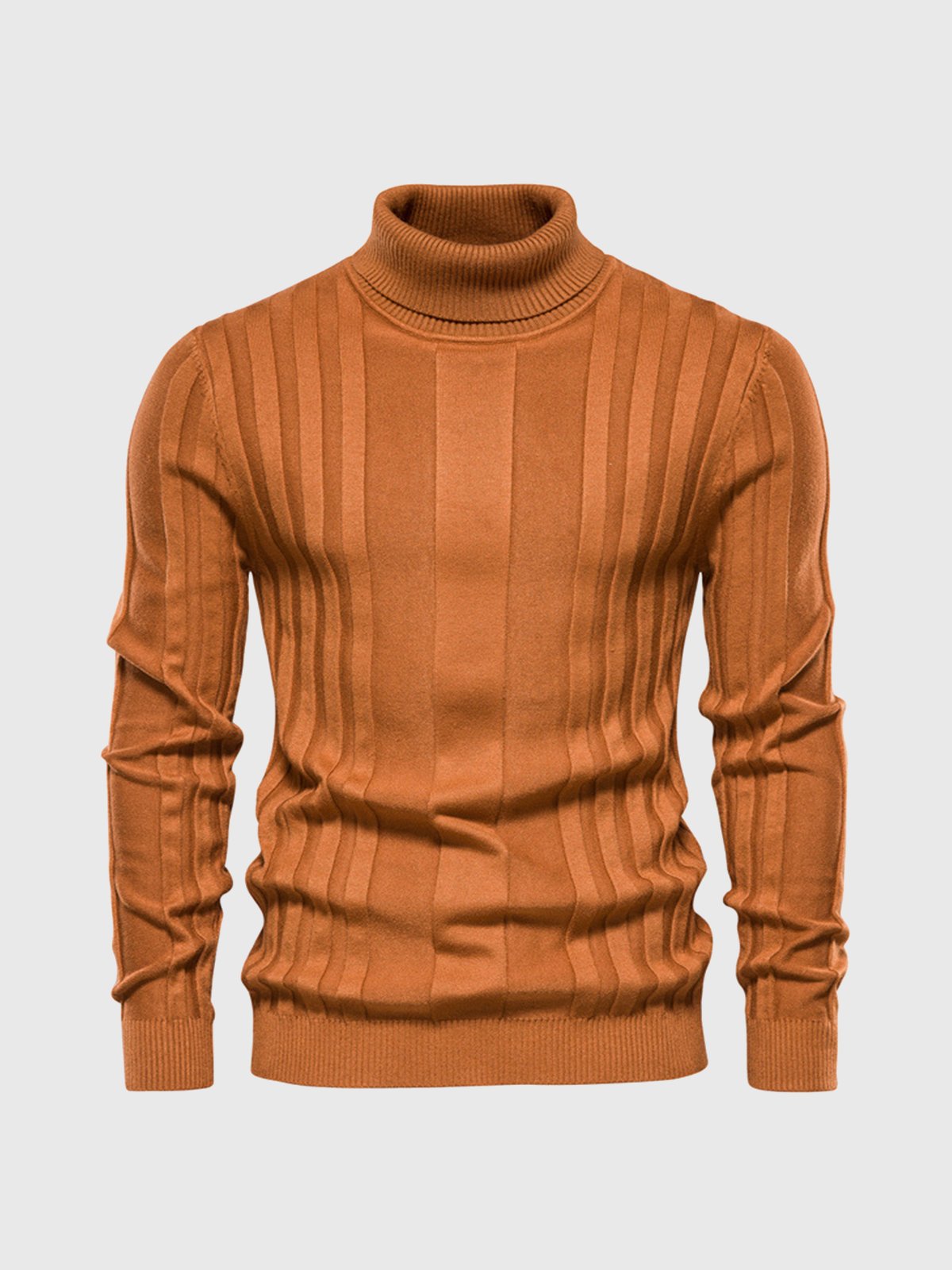 Herren Rollkragenpullover Gestreift Wollig Warm
