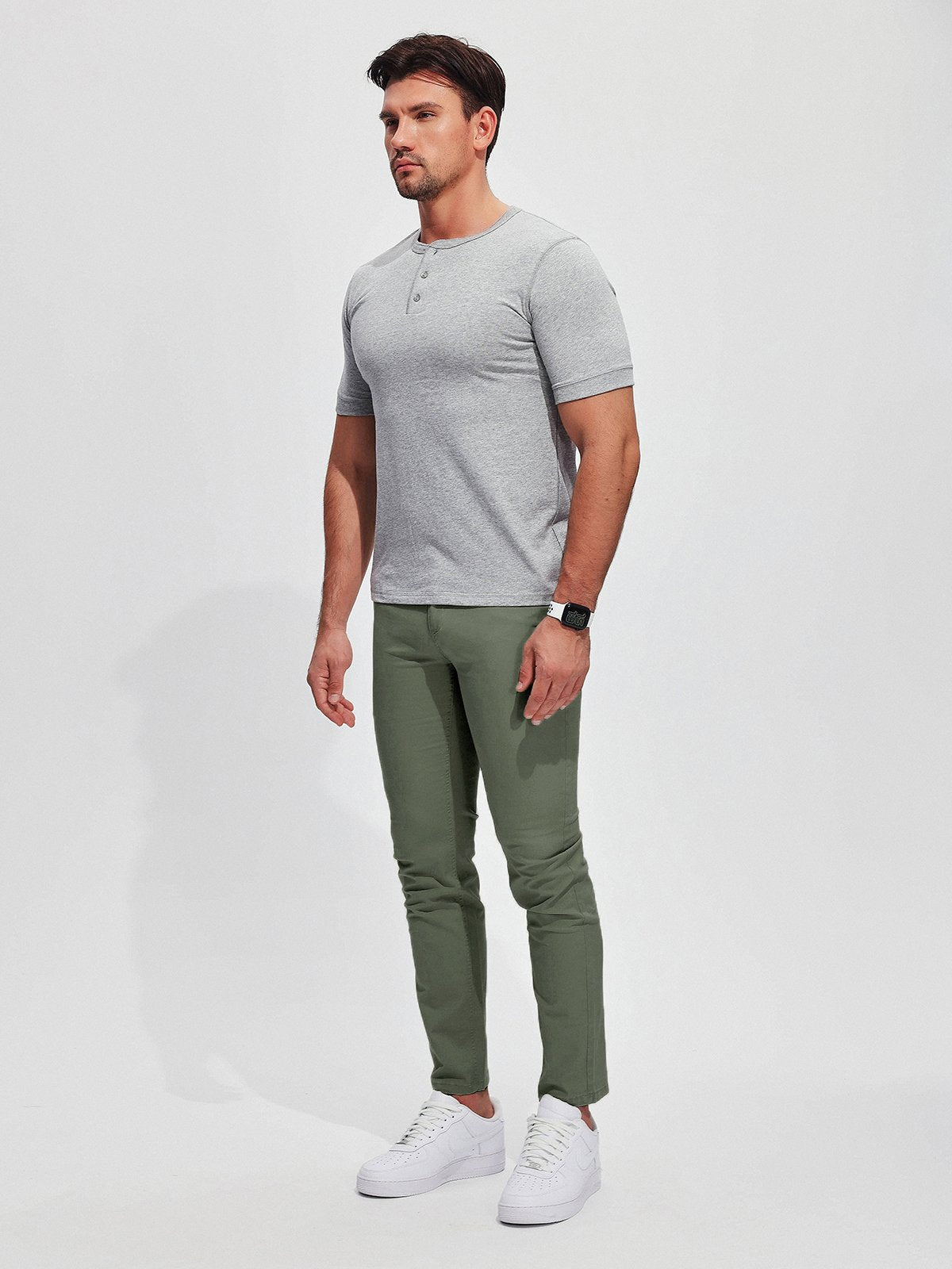 Herren Chino Hose Dehnbar Baumwolle Bequem