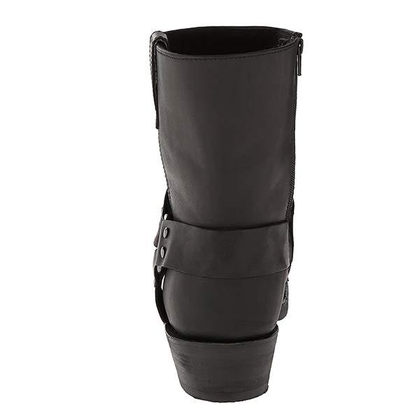 Herren Lederstiefel Robust Biker Boots mit hohem Absatz