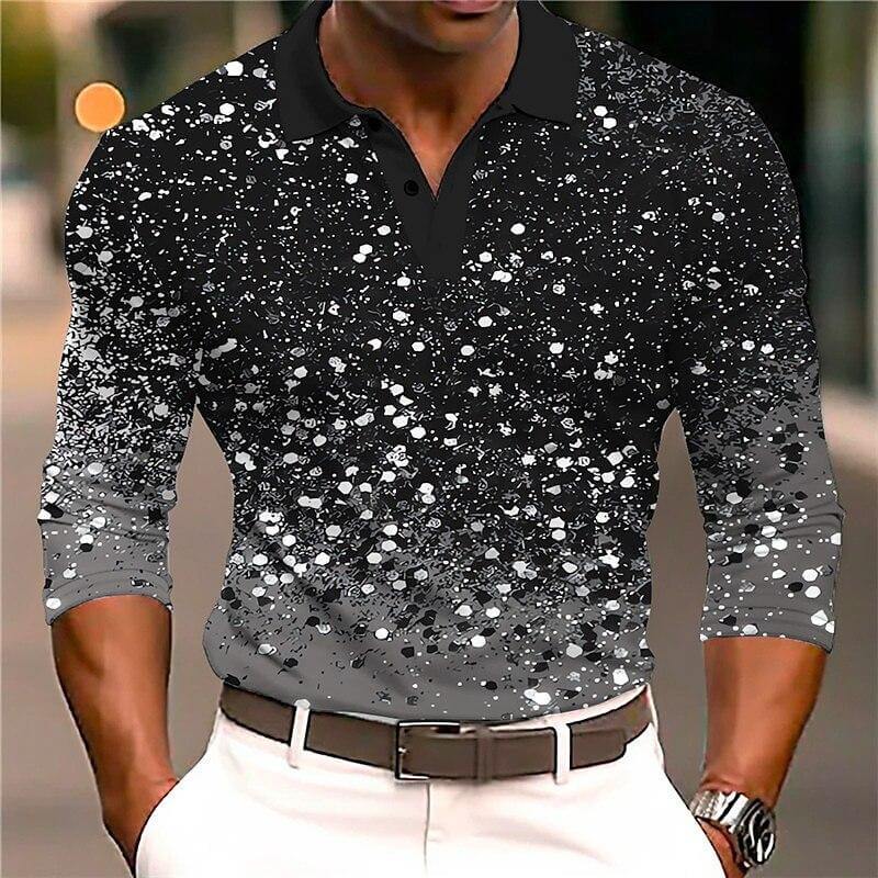 BerlinGlamour | Luxus Pailletten Polo Shirt Stylisches Freizeit Slim Fit All Season Top → BerlinGlamour Luxus Polo Shirt Stylisch Freizeit Slim Fit Für Alle Jahreszeiten
