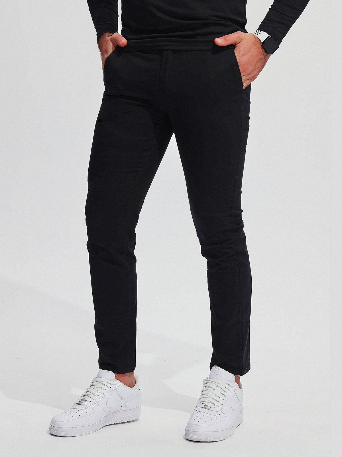 Herren Chino Hose Dehnbar Baumwolle Bequem