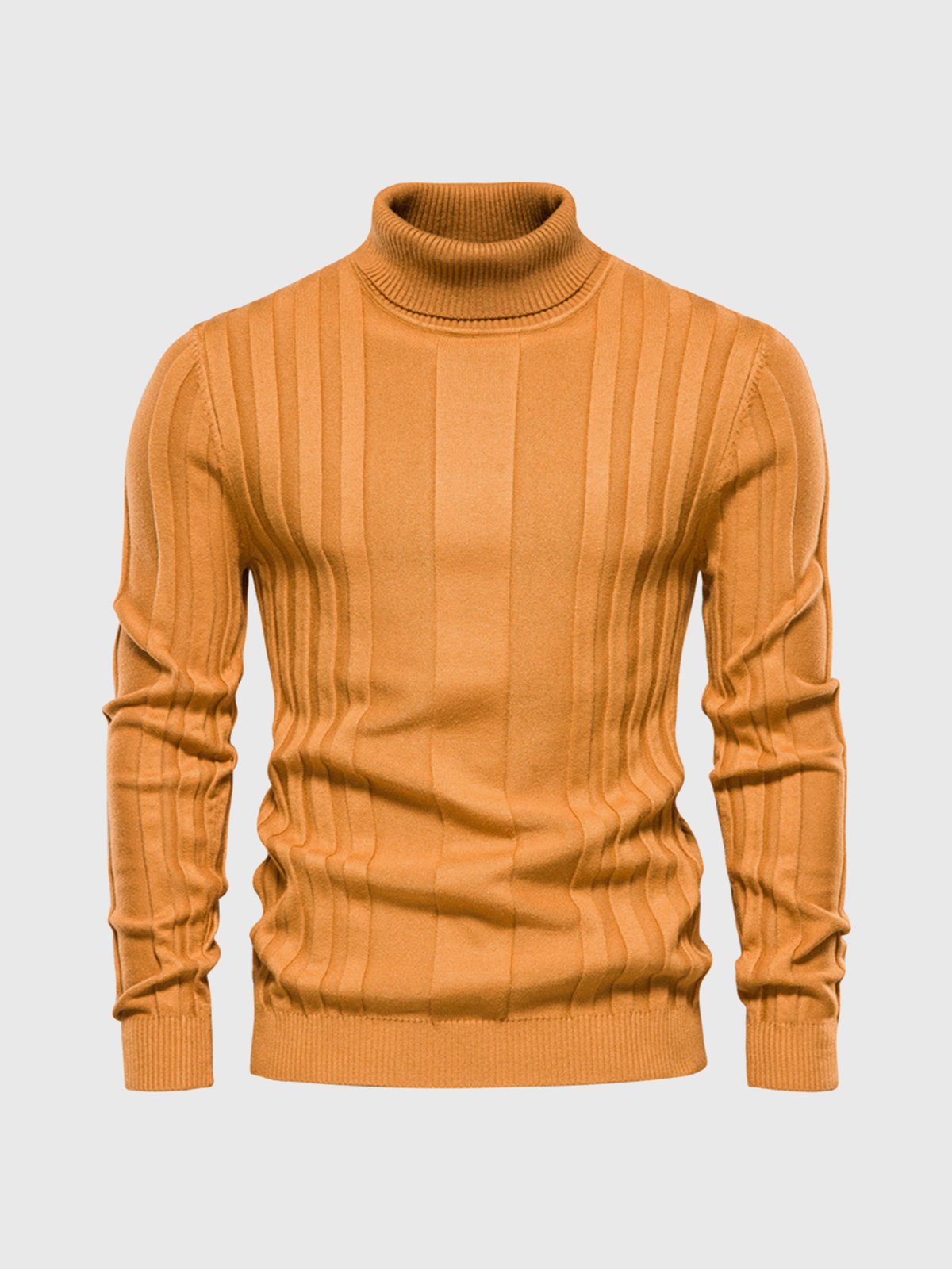 Herren Rollkragenpullover Gestreift Wollig Warm