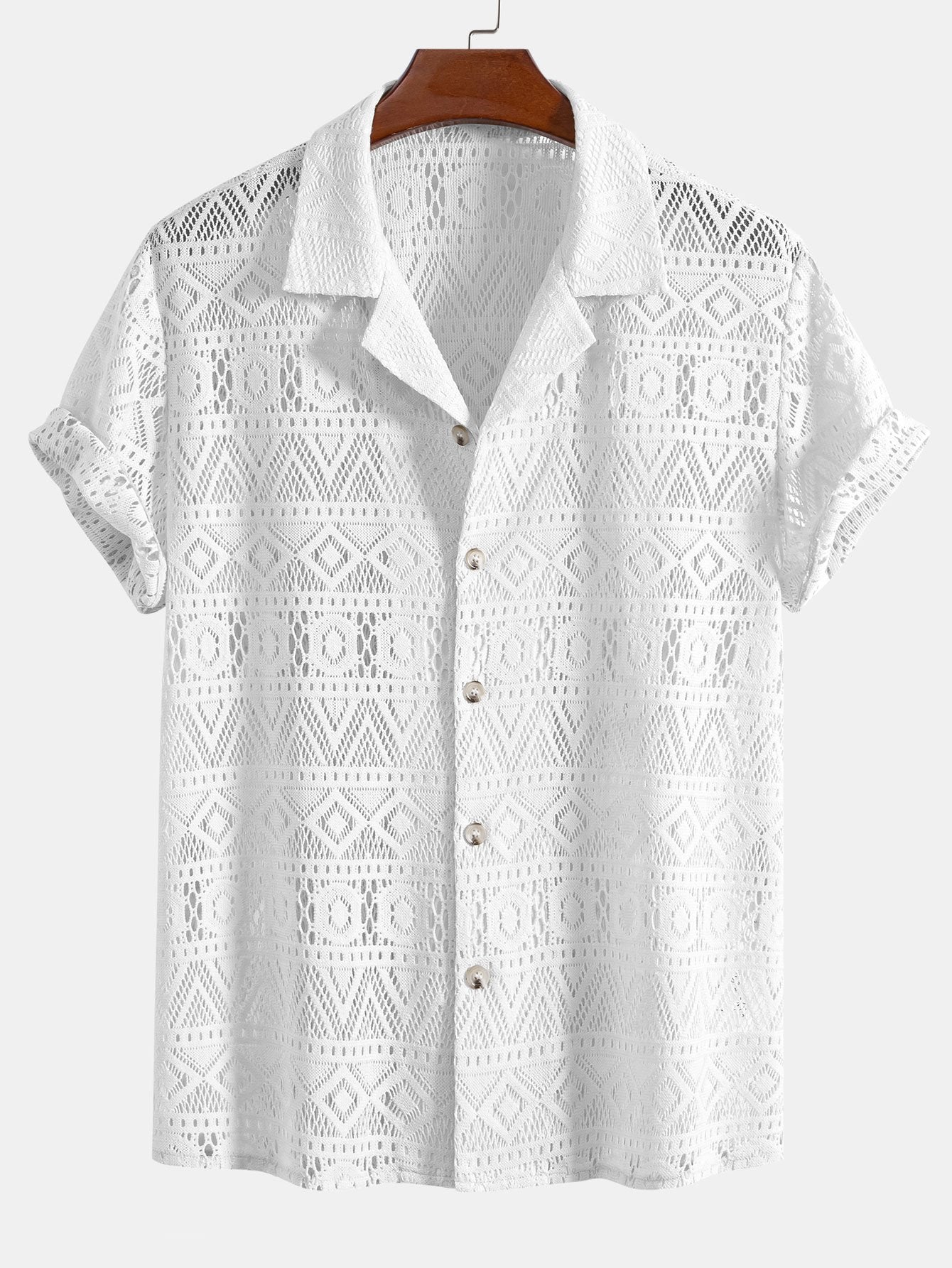 Häkelshirt Ethno Transparent Frauen Oberteil Sommer - BerlinGlamour