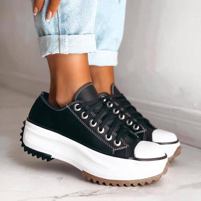 Orthopädische Sneaker Damen Plattform Schuhe Bequem