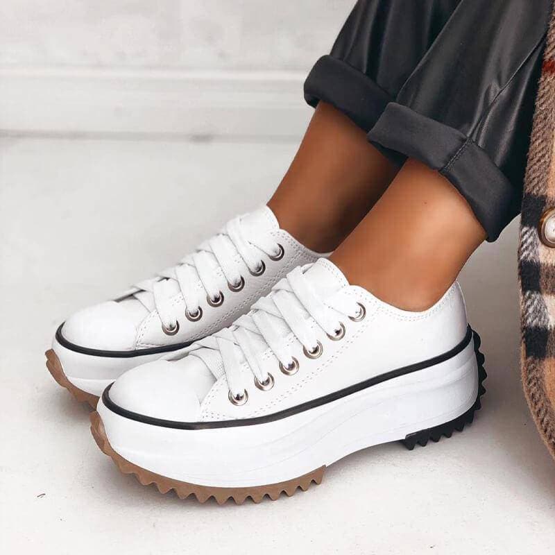 Orthopädische Sneaker Damen Plattform Schuhe Bequem