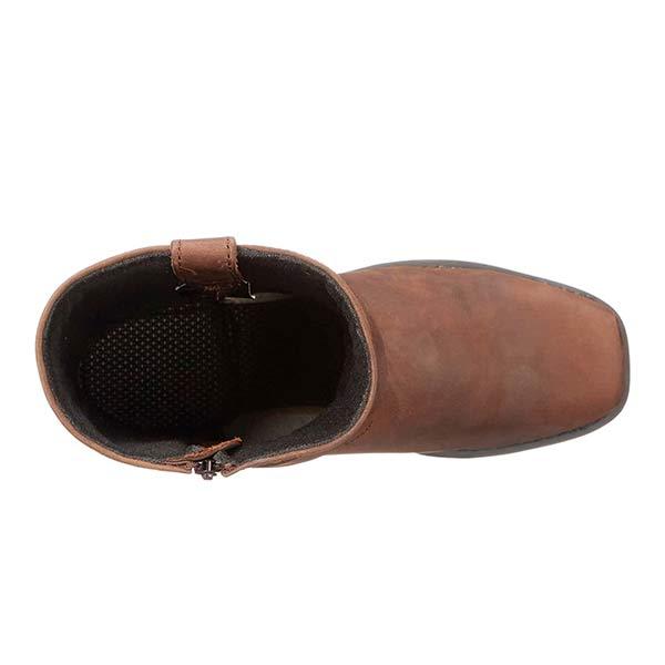 Herren Lederstiefel Robust Biker Boots mit hohem Absatz
