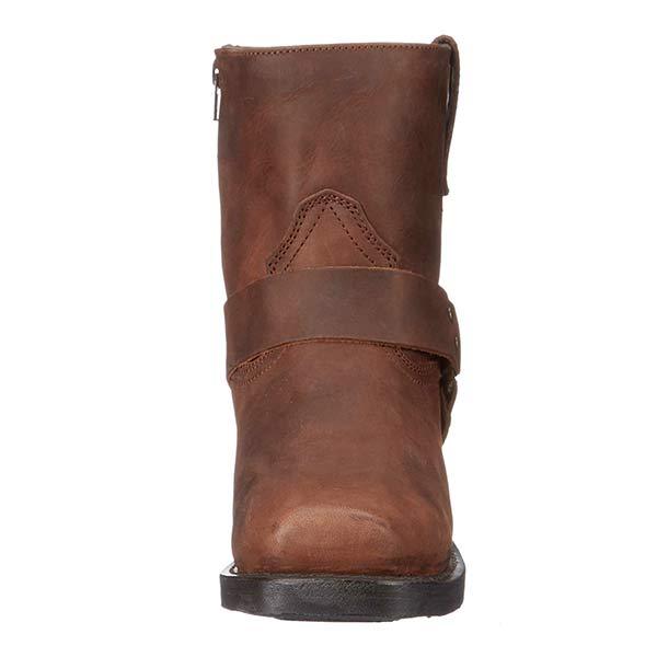 Herren Lederstiefel Robust Biker Boots mit hohem Absatz