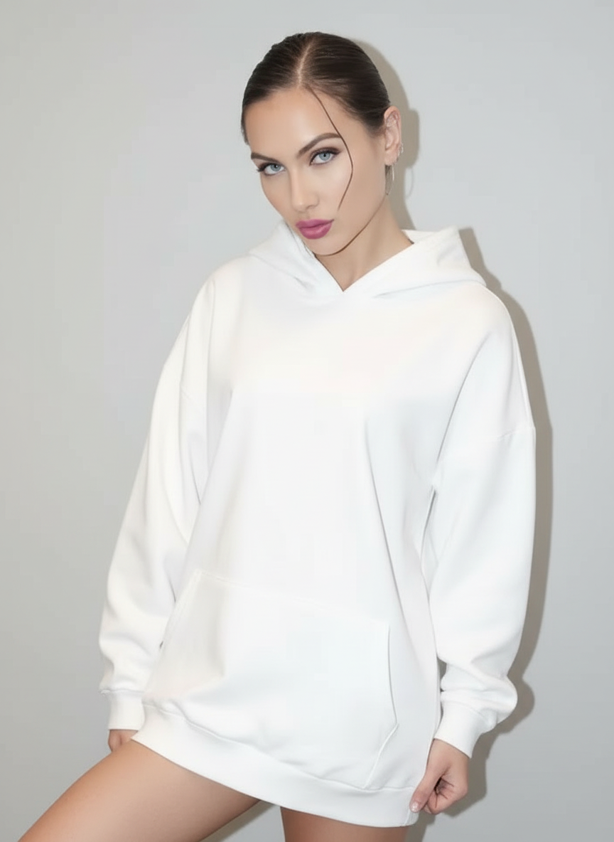 Glitzer Hoodie Damen Oversize Offener Rücken Mesh