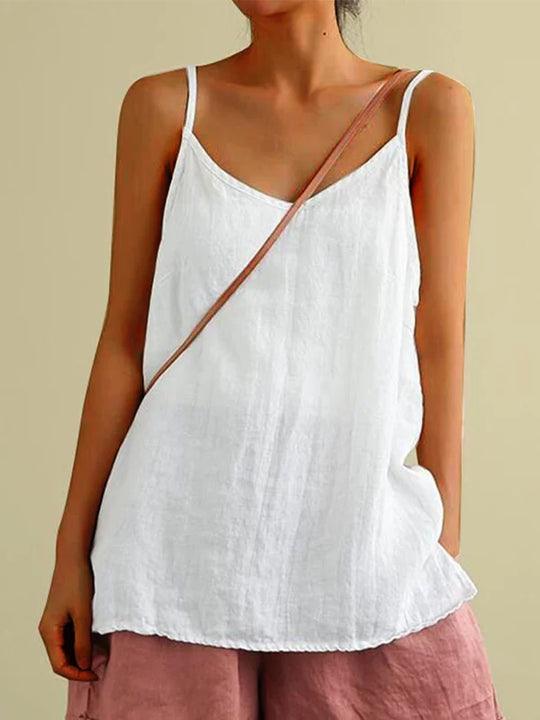 Leinen-Longtop Damen Luftig Sommer - BerlinGlamour