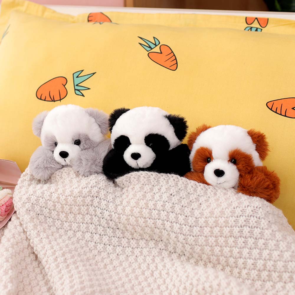 Niedlicher Panda Plüsch Teddy im Korb Süß