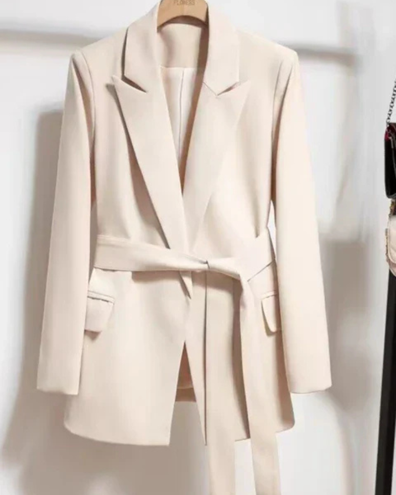Elegante Damen Trenchcoat Jacke Schwarz Klassisch