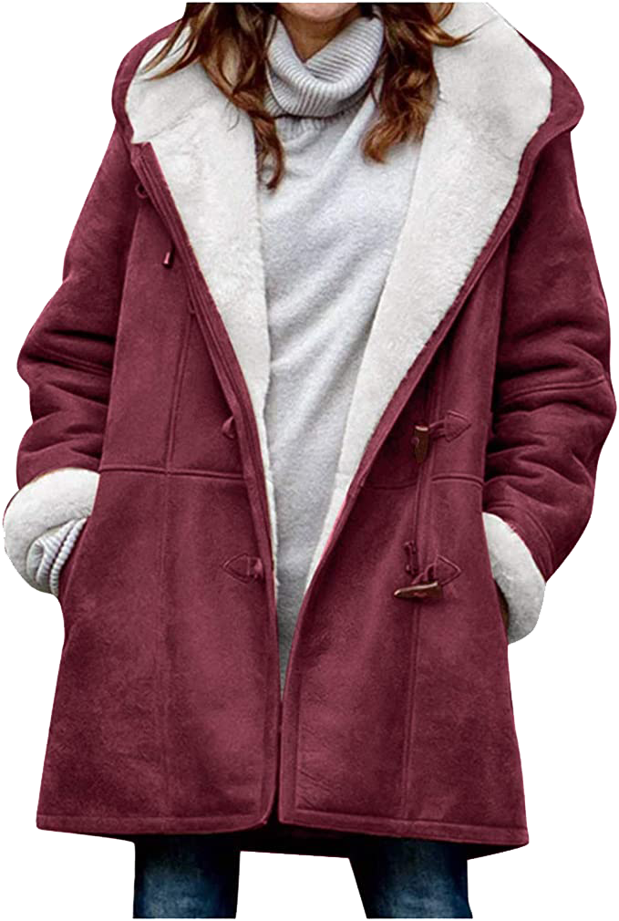 Warme Damen Winterjacke Kuschel Soft