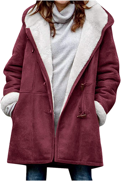 Warme Damen Winterjacke Kuschel Soft