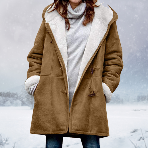 Warme Damen Winterjacke Kuschel Soft