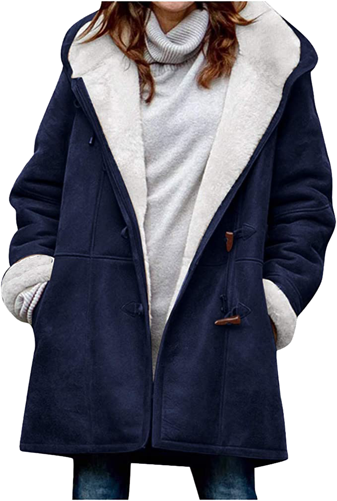 Warme Damen Winterjacke Kuschel Soft