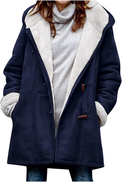 Warme Damen Winterjacke Kuschel Soft