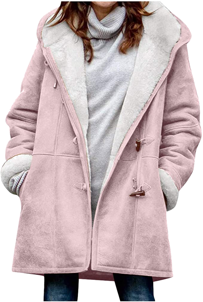 Warme Damen Winterjacke Kuschel Soft