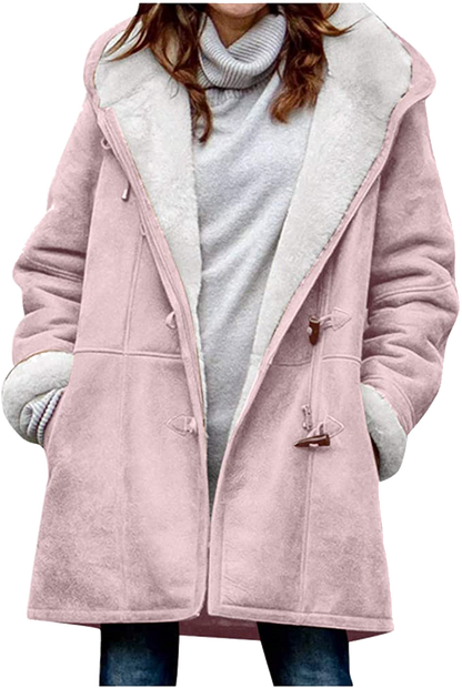 Warme Damen Winterjacke Kuschel Soft