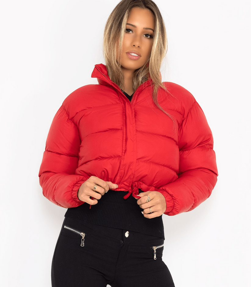 Pufferjacke Damen Warm mit Kordelzug