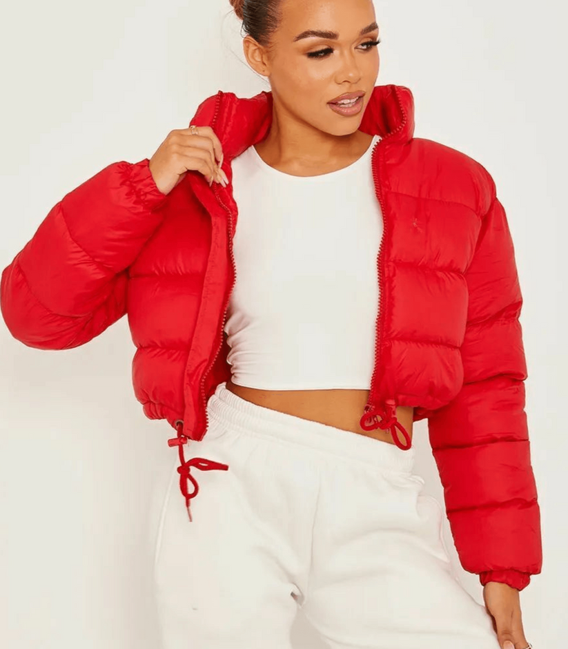 Pufferjacke Damen Warm mit Kordelzug