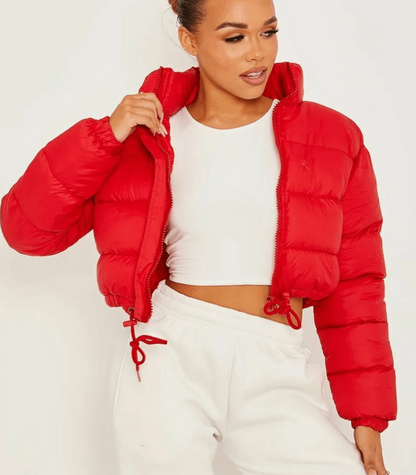 Pufferjacke Damen Warm mit Kordelzug