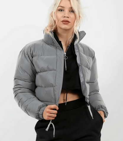 Pufferjacke Damen Warm mit Kordelzug