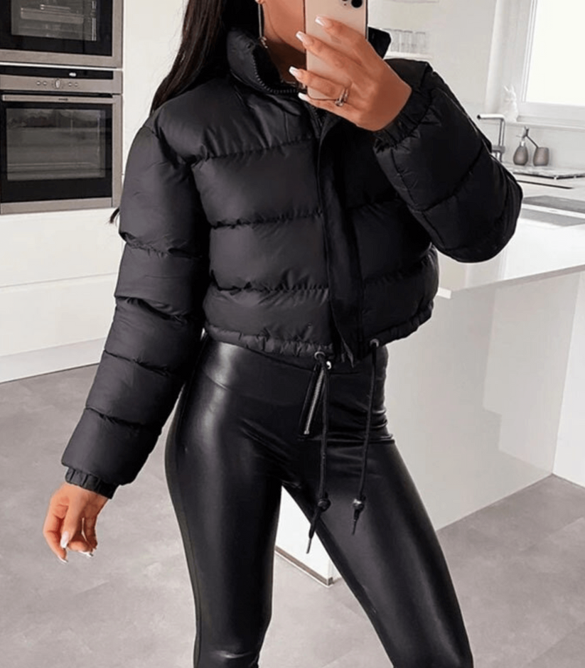 Pufferjacke Damen Warm mit Kordelzug